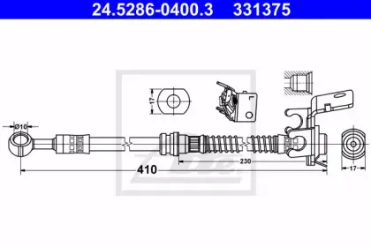 24.5286-0400.3 ATE Тормозной шланг