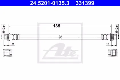 24.5201-0135.3 ATE Тормозной шланг