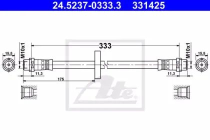 24.5237-0333.3 ATE Тормозной шланг