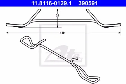 11.8116-0129.1 ATE Пружина, тормозной суппорт