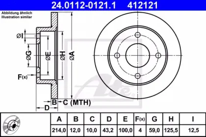 24.0112-0121.1 ATE Тормозной диск