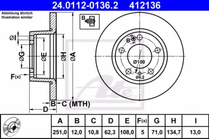 24.0112-0136.2 ATE Тормозной диск