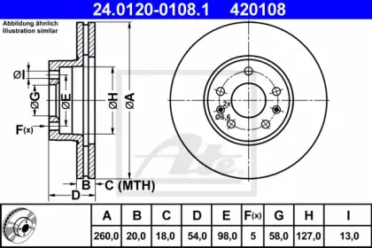 24.0120-0108.1 ATE Тормозной диск