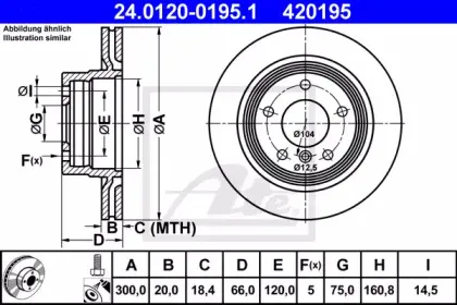 24.0120-0195.1 ATE Тормозной диск