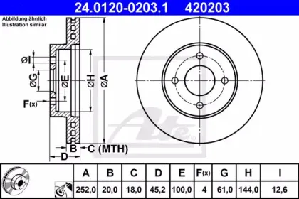 24.0120-0203.1 ATE Тормозной диск