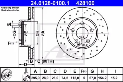 24.0128-0100.1 ATE Тормозной диск