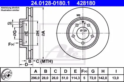 24.0128-0180.1 ATE Тормозной диск