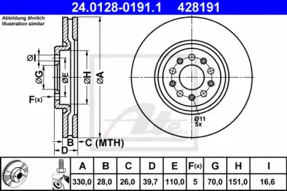 24.0128-0191.1 ATE Тормозной диск