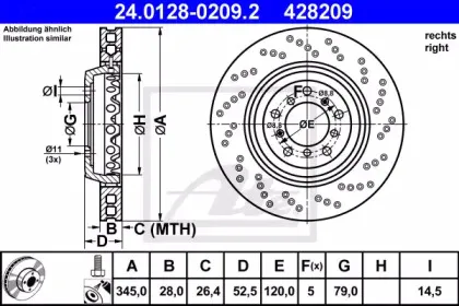 24.0128-0209.2 ATE Тормозной диск