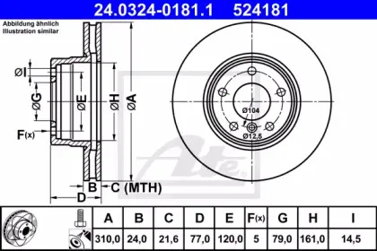 24.0324-0181.1 ATE Тормозной диск