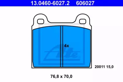 13.0460-6027.2 ATE Комплект тормозных колодок, дисковый тормоз