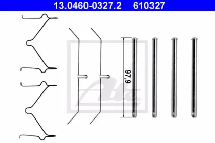 13.0460-0327.2 ATE Комплектующие, колодки дискового тормоза