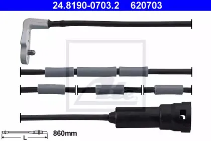 24.8190-0703.2 ATE Сигнализатор, износ тормозных колодок