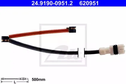 24.8190-0951.2 ATE Сигнализатор, износ тормозных колодок