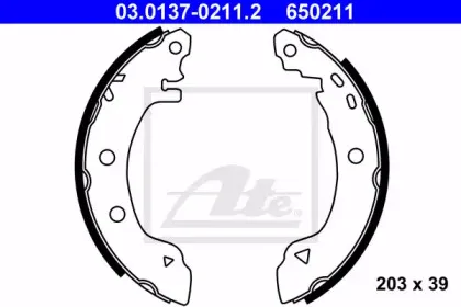 03.0137-0211.2 ATE Комплект тормозных колодок