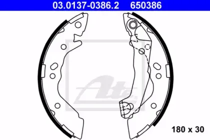 03.0137-0386.2 ATE Комплект тормозных колодок