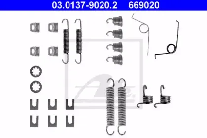 03.0137-9020.2 ATE Комплектующие, тормозная колодка