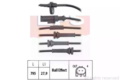 1.960.142 EPS Датчик, частота вращения колеса