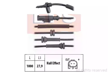1.960.143 EPS Датчик, частота вращения колеса