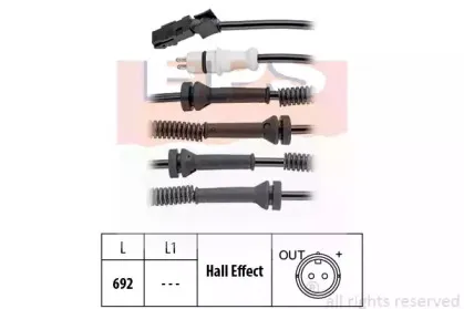 1.960.149 EPS Датчик, частота вращения колеса