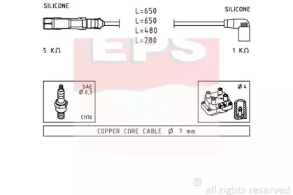1.501.585 EPS Комплект проводов зажигания