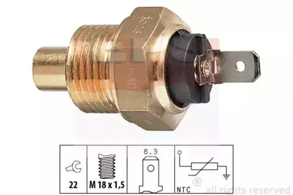 1.830.008 EPS Датчик, температура охлаждающей жидкости