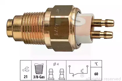1.840.071 EPS термовыключатель, сигнальная лампа охлаждающей жидкости