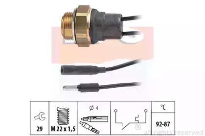 1.850.011 EPS Термовыключатель, вентилятор радиатора