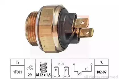 1.850.013 EPS Термовыключатель, вентилятор радиатора