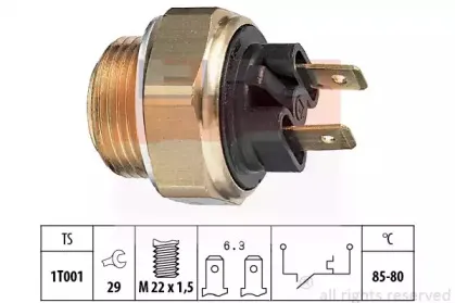 1.850.018 EPS Термовыключатель, вентилятор радиатора