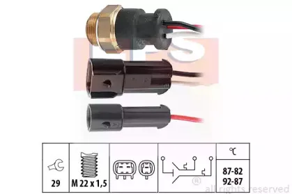1.850.611 EPS Термовыключатель, вентилятор радиатора