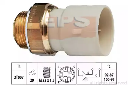 1.850.663 EPS Термовыключатель, вентилятор радиатора