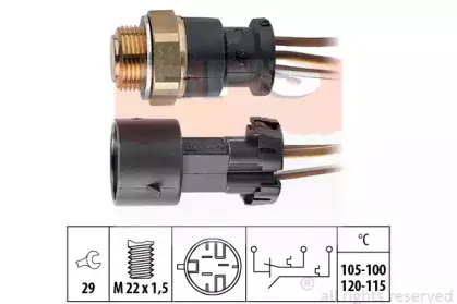 1.850.668 EPS Термовыключатель, вентилятор радиатора