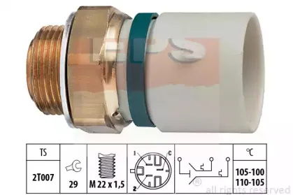 1.850.673 EPS Термовыключатель, вентилятор радиатора