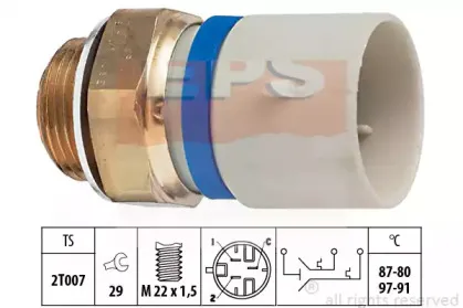 1.850.701 EPS Термовыключатель, вентилятор радиатора