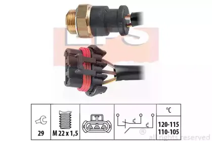 1.850.703 EPS Термовыключатель, вентилятор радиатора