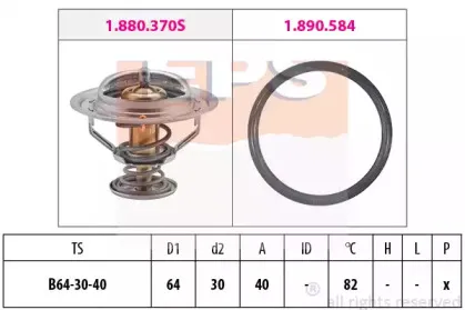 1.880.370 EPS Термостат, охлаждающая жидкость