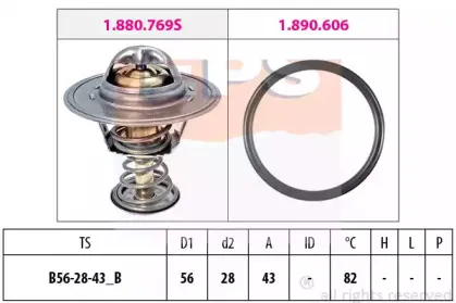 1.880.413 EPS Термостат, охлаждающая жидкость