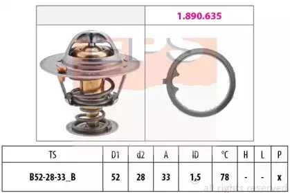 1.880.503 EPS Термостат, охлаждающая жидкость