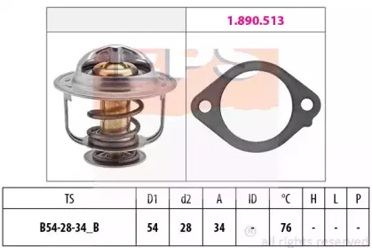 1.880.521 EPS Термостат, охлаждающая жидкость