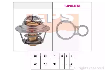 1.880.524 EPS Термостат, охлаждающая жидкость