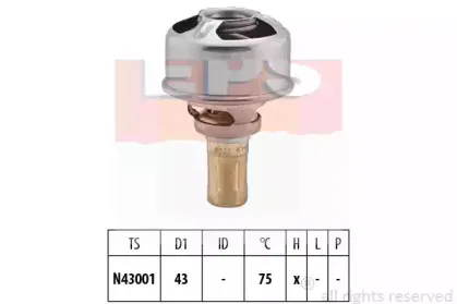 1.880.628 EPS Термостат, охлаждающая жидкость