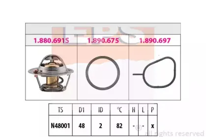 1.880.692 EPS Термостат, охлаждающая жидкость