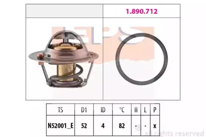 1.880.725 EPS Термостат, охлаждающая жидкость