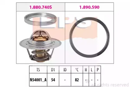 1.880.740 EPS Термостат, охлаждающая жидкость