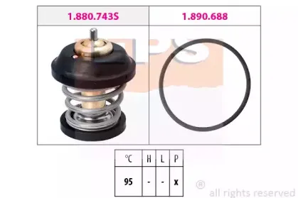 1.880.743 EPS Термостат, охлаждающая жидкость