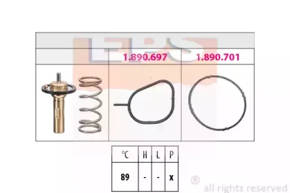 1.880.826 EPS Термостат, охлаждающая жидкость