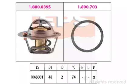 1.880.840 EPS Термостат, охлаждающая жидкость