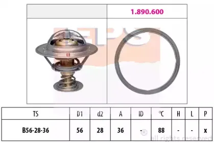 1.880.948 EPS Термостат, охлаждающая жидкость