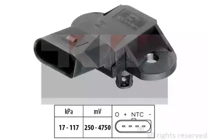 493 072 KW Датчик давления воздуха, высотный корректор